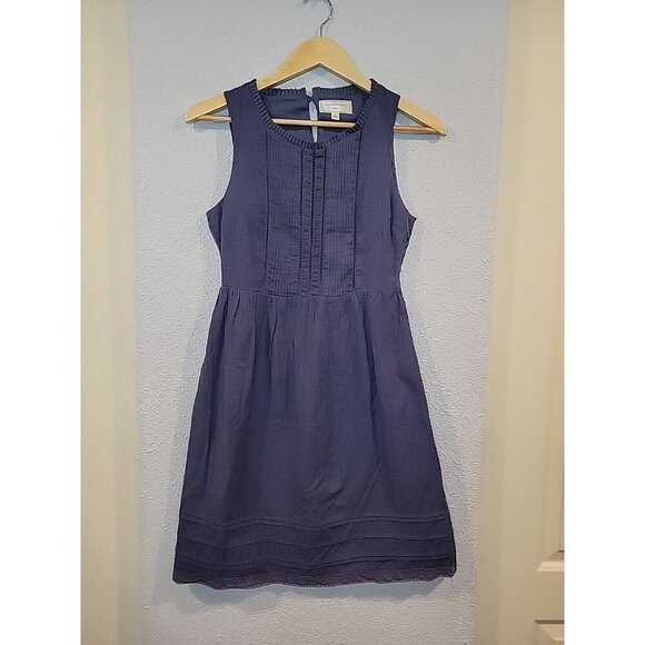 Women's Anthropologie Moulinette Soeurs Dress Size 2 Blue Swiss Dot - Picture 1 of 9
